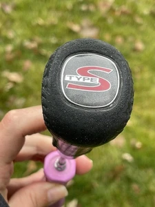 1999-03 ACURA TYPE S Black Leather Shifter Shift Knob ACURA FACTORY OEM NICE - Foto 1 di 7