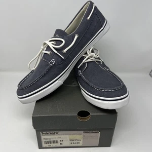 Timberland Zapatos Newmarket 2 Ojos Barco Azul/Blanco ¡NUEVO EN CAJA! Azul Marino Talla 13M ¡Nuevo! - Imagen 1 de 23