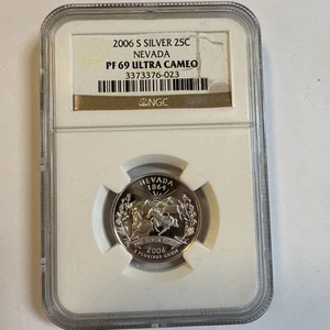 2006 S Nevada Silver Quarter NGC PF69 Ultra Cameo - Bild 1 von 4