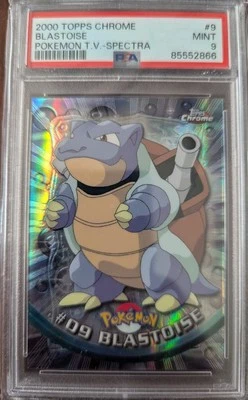 2000 Pokemon TV Topps Chrome SPECTRA Blastoise Holo #9 PSA 9  - Image 1 of 2