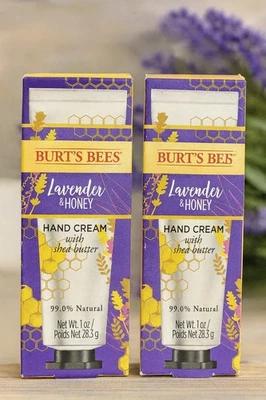 BURTS BEES LAVENDER & HONEY HAND CREAM W/ SHEA BUTTER, 99.9% NATURAL, 1 oz NIB - Image 1 of 4