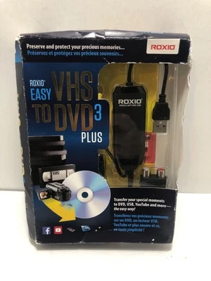 Roxio Easy VHS to DVD 3 Plus Converter Transfer VHS Hi8 Video8 to DVD Windows - Image 1 of 4