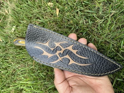 AJ SANITY Custom leather sheath for fixed blade knife