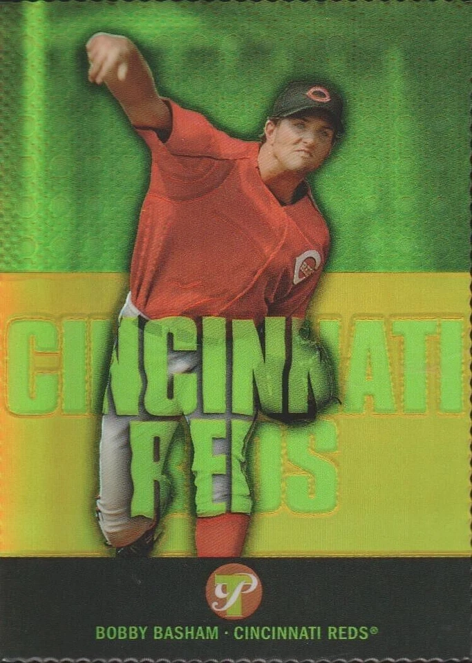 Bobby Basham (Reds) 2003 Topps Pristine SP Gold Die-Cut Refractor RC 11/69 Mint+ - Image 1 of 2