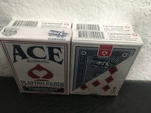 Ace Authentic Playing Cards with Standard Face - Blue Deck (Four Pack) - Bild 1 von 3