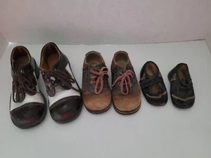Vintage Antique 3 Pairs Of Childrens Kids Shoes - Picture 1 of 20