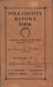 1919 POLK COUNTY, DISTRITO 19 antiguo folleto de calificaciones calificaciones calificaciones estudiantiles Oregón - Imagen 1 de 3