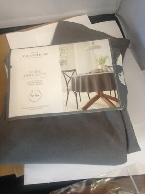 Threshold Round Tablecloth 70" - Gray - Image 1 of 2