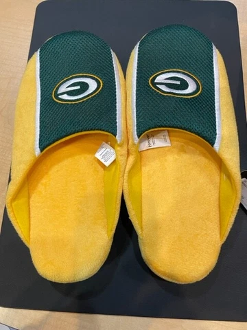 Green Bay Packers Mens Foco NFL Team Jersey Mesh Slippers Cover