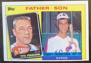 Tito & Terry Francona 1985 Topps Father Son #134 - Picture 1 of 2