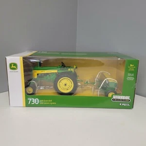 Tractor LP77315 John Deere ERTL 1/16 730 con taladro de grano colección Prestige - Imagen 1 de 3