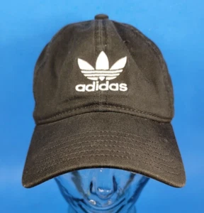 Adidas Cap Adjustable Clip Back Black Embroidered Good Condition - Picture 1 of 12