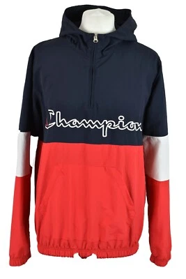 CHAMPION Red Windbreaker Jacket size S Boys Half Zip Pullover Outdoors Outerwear - Image 1 of 4