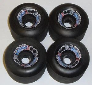 TRACKER Lester Marbles 97a 61mm Skateboard Wheels Black - 80s Old School - Picture 1 of 2