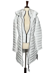 DKNY jacket coat women’s size XS new white puffer double zipper hood packable - Picture 1 of 11