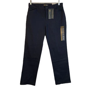 NWT Lee Women's Mid Rise Pants Relaxed Fit Straight Leg Size 8M Black - Picture 1 of 13