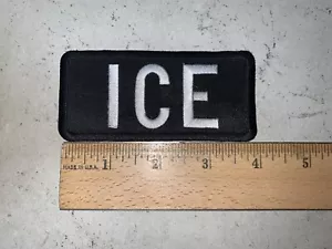 CUSTOM MADE Embroidered ICE Sew On or Iron On Patch - Picture 1 of 1