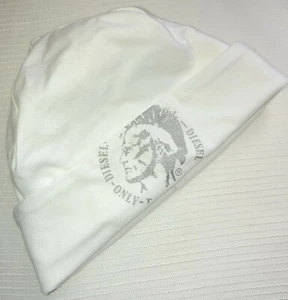 DIESEL Kids White Beanie with Logo Size II (48 - 54cm) - Picture 1 of 4