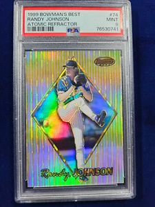 🌟 1999 Bowman's Best ATOMIC REFRACTOR Randy Johnson #74 PSA 9 JERSEY#51/100 - Picture 1 of 4