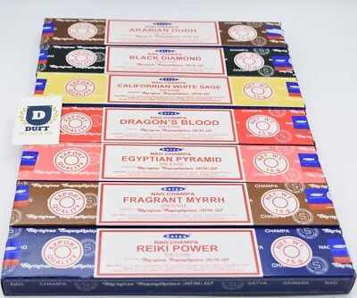 SATYA NAG CHAMPA Genuine Hem Incense Stick Joss AGARBATTI Mix Fragrances Box - Image 1 of 4