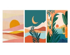 Paint By Numbers DIY Painting Kit 20 x 30 Framed ABSTRACT LANDSCAPE BUNDLE Decor - Foto 1 di 9