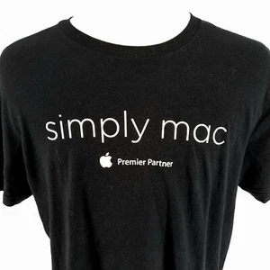 NEW Apple Store Employee Simply Mac Black T-Shirt Adult XL Macintosh Macbook - Picture 1 of 5
