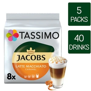 Tassimo Kaffeepads Jacobs Latte Macchiato Karamell 5er-Packungen (40 Getränke) - Bild 1 von 9