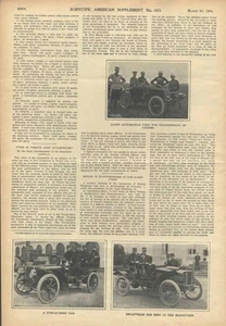 1904 Decauville Turcat-mery Car French Army Automobiles Old Article Illustrated - Picture 1 of 1
