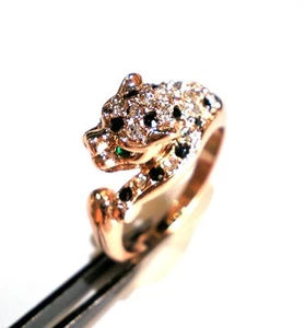 Fantastic Leopard Ring 18K Rose Gold Plated Various Size - Picture 1 of 6