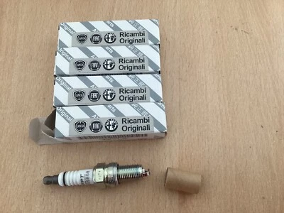 4  GENUNIE FIAT 500 ALFA GIULIETTA ABARTH 500X 500L PUNTO DOBLO SPARK PLUGS - Image 1 of 4
