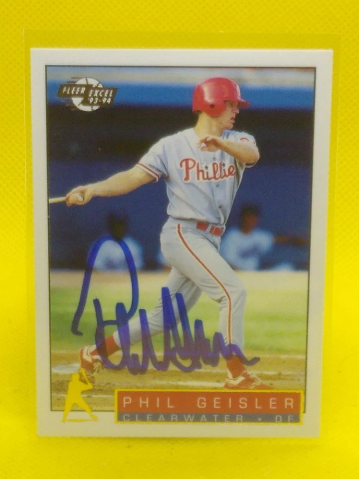 Phil Geisler 1994 Fleer Excel #245 Philadelphia Phillies (PERSONAL AUTOGRAPH) - Image 1 of 1