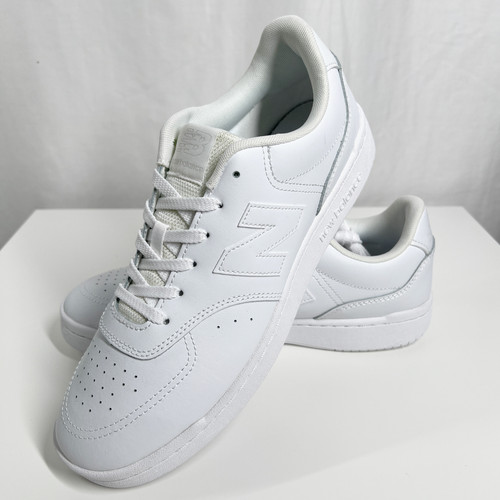 Scarpe sneakers New Balance BB8000 uomo taglia 10 5 tutte bianche casual in pelle