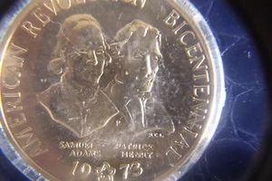 14. AMERICAN REVOLUTION 1973 SAM ADAMS, PATRICK HENRY - UNITE THE COLONIES TOKEN - Picture 1 of 1