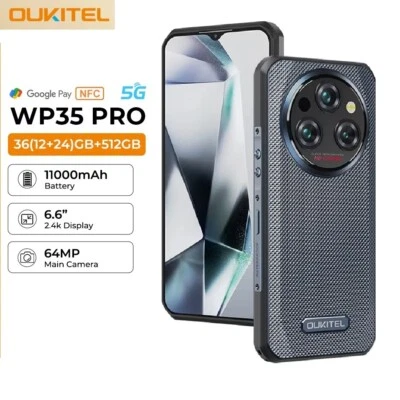 Oukitel WP35 PRO 5G Robust Smartphone 36GB+512GB 11000mAh Android 14 NFC 6,6" - Bild 1 von 4