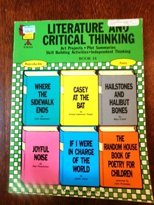 315 TCM, LITERATURE AND CRITICAL THINKING, BOOK 16, REPRODUCIBLE, TEACHER EDITIO - Image 1 of 3