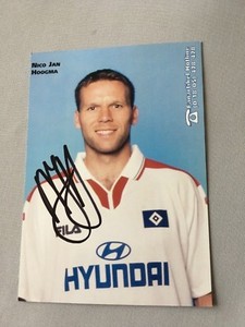 NICO JAN HOOGMA Hamburger SV 1998/1999 signed autograph card 10 x 15 
