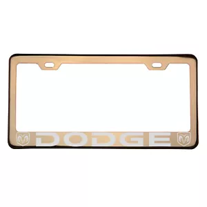 Laser Engraved Dodge Rose Gold Chrome License Plate Frame T304 Stainless Steel - Bild 1 von 10