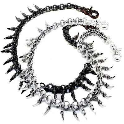 Anillo Colgante Garra DK EMO Motociclista Camionero Llave Jean Cartera Cadena (28") SLV/NEGRO CS79M Foto 1 de 4