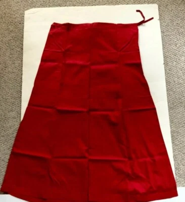 Vestido Sari Enagua Talla Única Grande 100% Algodón Rojo Nuevo Foto 1 de 4