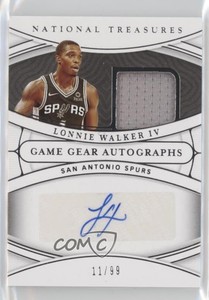 2021-22 Panini National Treasures Game Gear /99 Lonnie Walker IV #GGA-LWK Auto