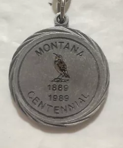 Montana Centennial 1889-1988 Portachiavi vintage - Foto 1 di 3