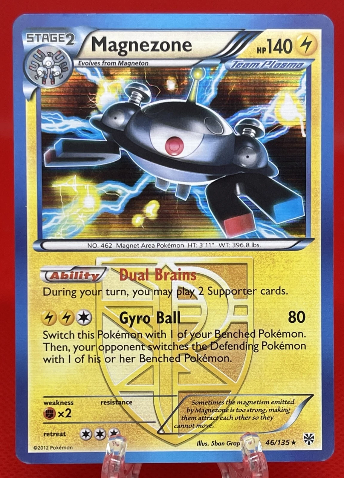 Pokémon TCG Magnezone Black & White 46/135 Plasma Storm Reverse Holo Rare LP
