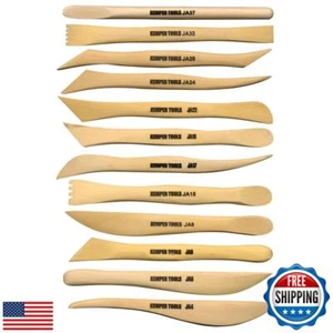 12 PC Kemper Tool Set For Clay, Pottery Sculpture - Made of Boxwood - JAS - 6 - Picture 1 of 1