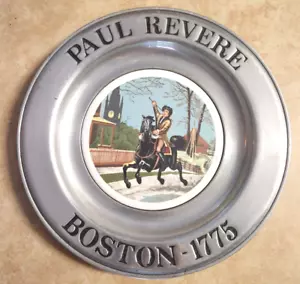 RWP Paul Revere Boston 1775 Keramik Teller Wandbehang bemerkenswertes Stück für alle - Bild 1 von 4