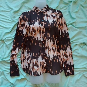 Blusa Camisa Top Derek Lam Design Nation Talla Pequeña Para Mujer Geométrica Cuello Atado - Imagen 1 de 9