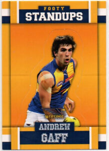 2017 AFL SELECT FOOTY STARS STANDUPS CARD - FS97 Andrew GAFF (WEST COAST) MINT