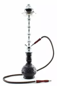 1- Schlauch Diamond Nargila schwarz Luxus Rohr Shisha Set Großhandel + Windschutz bl - Bild 1 von 7
