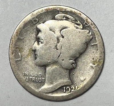 1921-D 10C Mercury Dime 90% Silver (See Description) - Image 1 of 4