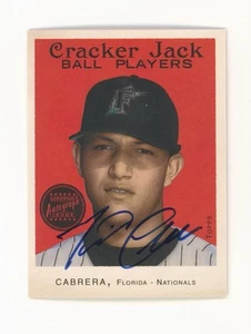 2004 TOPPS CRACKER JACK BALL PLAYERS MIGUEL CABRERA MINI AUTO #226 TIGERS - Picture 1 of 2