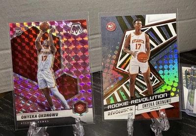 Onyeka Okongwu 2020-21 Mosaic Pink Camo Prizm #225 Hawks RC + Revolution Insert - Image 1 of 2